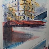 Mi Proyecto del curso: Dibujo arquitectónico con acuarela y tinta. Sketching, Drawing, Watercolor Painting, Architectural Illustration, Sketchbook & Ink Illustration project by cigale3 - 06.05.2021