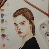 Mi proyecto del curso Retrato en Acuarela a partir de una fotografía. Traditional illustration project by Isabel Aguilar Muñiz - 06.01.2021