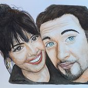 Mis retratos en acuarela  . Lukisan, Dan Lukisan Cat Air proyek oleh Auri Garriga - 06.06.2021