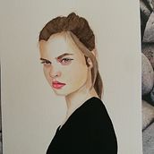 Mi Proyecto del curso: Retrato en acuarela a partir de una fotografía. Un proyecto de Ilustración tradicional, Pintura a la acuarela y Dibujo de Retrato de Mayka Mellado Díaz - 06.06.2021