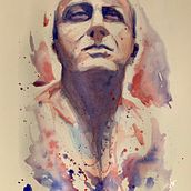 Mi Proyecto del curso: Retrato artístico en acuarela. Fine Arts, Painting, Watercolor Painting, and Portrait Drawing project by Christian O. Araneda - 06.06.2021
