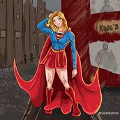 Supergirl. Un projet de Illustration traditionnelle, Illustration numérique, Dessin, Dessin numérique, Peinture , et Peinture numérique de Isaac Júnior - 04.06.2021