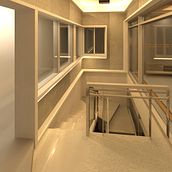 Interiorismo para un área de escalera. Design, Interior Architecture & Interior Decoration project by Nathalie Castillo Nuñez - 06.07.2021
