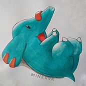 Phanpy. Traditional illustration, and Artistic Drawing project by Laura Inga - 06.07.2021