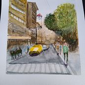 Mi Proyecto del curso: Paisajes urbanos en acuarela. Fine Arts, Watercolor Painting, and Architectural Illustration project by lilyhualqui - 06.07.2021