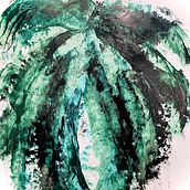 Monstera deliciosa.-. Acr, and lic Painting project by Maria Isabel Motin Gonzalez - 06.07.2021