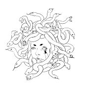 Medusa. Esboçado e Ilustração tradicional projeto de Asia Amodeo - 28.05.2021