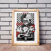 Cruella Movie Poster. Projekt z dziedziny Trad, c i jna ilustracja użytkownika Tyler Edwards - 07.06.2021