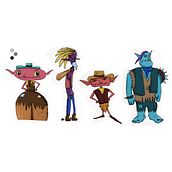 The goblins from the wild west . Traditional illustration, Character Design, Digital Illustration, Children's Illustration, and Narrative project by annie Theodore - 06.07.2021