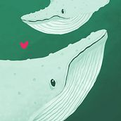 "Die Walschule" Poster. Traditional illustration, and Children's Illustration project by abstrusa - 06.08.2021
