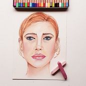Retrato. Pastel tiza, lápices y barras. Portrait Drawing project by Viviana Coton - 06.08.2021