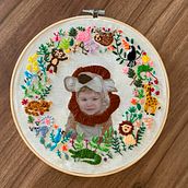 My project in Photo Embroidery on Fabric course. Photograph, Collage, Paper Craft, Printing, Embroider, and DIY project by Andreia Mucio - 06.07.2021