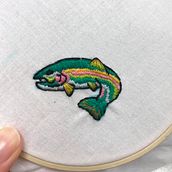 Trouser Trout. Embroider project by Rachel - 12.22.2019