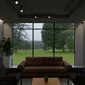 ::Concrete Living room::. Projekt z dziedziny  Architektura, Architektura wnętrz, Dekoracja wnętrz, Projektowanie wnętrz,  R, sunek architektoniczn i 3D użytkownika Diego Franco - 24.04.2021