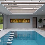 ::Indoor Pool::. Projekt z dziedziny  Architektura,  R, sunek architektoniczn, Architektura wnętrz, Architektura c, frowa, 3D, Projektowanie wnętrz i Dekoracja wnętrz użytkownika Diego Franco - 19.05.2021