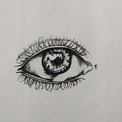 Ink Eye. Un progetto di Illustrazione tradizionale, Disegno realistico e Illustrazione con inchiostro di Cassie Anderson - 09.06.2021