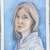 Natalie's Projects in Artistic Portrait with Watercolors. Un progetto di Belle arti, Pittura, Pittura ad acquerello e Disegno di ritratti di Natalie - 09.06.2021