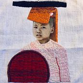 My project in Photo Embroidery on Fabric course. Un proyecto de Fotografía, Bordado, DIY, Collage, Papercraft y Estampación de Gerti Wouters - 10.06.2020