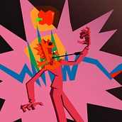 Polyline Time. Digital Illustration project by Rebecca Robbins - 06.09.2021