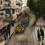 Mi Proyecto del curso: Paisajes urbanos en acuarela. Fine Arts, Watercolor Painting, and Architectural Illustration project by Ivannia Lazzaro - 06.07.2021