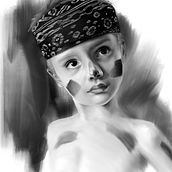 Digital Painting - B&W. Traditional illustration, Portrait Drawing, Oil Painting, Digital Illustration, Digital Painting, Digital Drawing, and Painting project by Carla Angelini - 06.11.2021