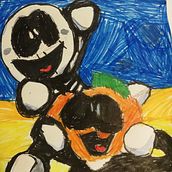 My project in Drawing and Creativity for Big Little Artists course. Un proyecto de Ilustración tradicional, Creatividad, Dibujo y Creatividad con niños de diego_kaly547 - 12.06.2021
