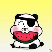 Kawaii Pirate Panda. Traditional illustration project by Laura Guerrero Baltasar - 06.12.2021