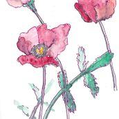 Flowers. Traditional illustration, Ink Illustration, and Watercolor Painting project by Mark Swarthout - 06.13.2021