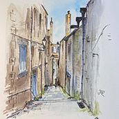 My project in Architectural Sketching with Watercolor and Ink course. Sketching, Drawing, Watercolor Painting, Architectural Illustration, Sketchbook & Ink Illustration project by Sam Cooper - 06.09.2021