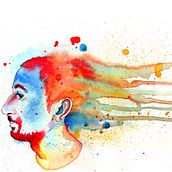 Mon projet du cours : Portraits à l'aquarelle expressifs. Traditional illustration, Fine Arts, Painting, Watercolor Painting, and Portrait Drawing project by m_mira - 06.13.2021