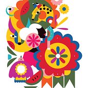 Brasil, cores e festas.. Traditional illustration, Vector Illustration, Drawing, and Social Media Design project by Paula d. Aguiar - 06.14.2021