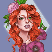 Meu projeto do curso: Retrato de personagens femininas com Procreate. Traditional illustration, Digital Illustration, and Digital Drawing project by f_berger_b - 06.13.2021