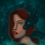 Mi Proyecto del curso: Retratos digitales de fantasía con Photoshop. Een project van Traditionele illustratie,  Tekening, Digitale illustratie,  Portrettekening, Digitale tekening y  Digitaal schilderij van Martina Trejos - 14.06.2021