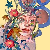 Mein Kursprojekt: Illustriertes Porträt mit Aquarell. Traditional illustration, Fine Arts, Painting, Drawing, Watercolor Painting, Portrait Drawing, and Artistic Drawing project by fraukefr - 06.15.2021