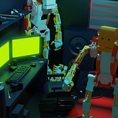 Robot Animación. Un progetto di Illustrazione tradizionale e 3D di Elias Gaxiola - 16.06.2021