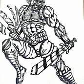 Mi Proyecto del curso: Ilustración para cómics: anatomía de un superhéroe. Un progetto di Illustrazione tradizionale, Character design, Fumetto, Disegno a matita e Disegno anatomico di alhhe8 - 16.06.2021