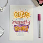 Mi Proyecto del curso: Lettering en acuarela a todo color. Lettering, Watercolor Painting, H, and Lettering project by Maria Andrea Suarez Garcia - 06.16.2021