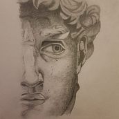 Mi Proyecto del curso: Retrato realista con lápiz "El David". Traditional illustration, Fine Arts, Sketching, Pencil Drawing, Drawing, Portrait Drawing, Realistic Drawing, Artistic Drawing, and Figure Drawing project by Francisco Pinto Alarcón - 05.31.2021
