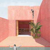 Mi Proyecto del curso: Representación gráfica de proyectos arquitectónicos. Un proyecto de Arquitectura, Diseño gráfico, Arquitectura interior, Diseño de interiores, Paisajismo, Collage, Arquitectura digital e Ilustración arquitectónica de Nathaly Luna Angos - 16.06.2021