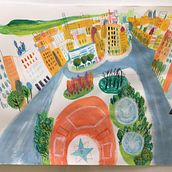 My project in Pictorial Sketchbook with Gouache course. Traditional illustration, Sketching, Drawing, Architectural Illustration, Sketchbook, and Gouache Painting project by Suha Younis - 06.17.2021