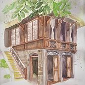 My project in Architectural Sketching with Watercolor and Ink course. Un progetto di Bozzetti, Disegno, Pittura ad acquerello, Illustrazione architettonica, Sketchbook e Illustrazione con inchiostro di Katherine Rose Gayeta - 14.06.2021