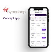 Virgin Hyperloop - concept app . % Alvaro Santamaría Muñoz tarafından hazırlanan UX / UI, Ve Ürün Tasarımı projesi - 06.17.2021