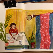 My project in Exploratory Sketchbook: Find Your Drawing Style course. Traditional illustration, Sketching, Creativit, Drawing, Watercolor Painting, Sketchbook, and Gouache Painting project by artsofdiyana - 06.17.2021