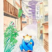 My project in Watercolor Illustration with Japanese Influence course. Traditional illustration, Drawing, and Watercolor Painting project by Gina Ketelaars - 06.17.2021
