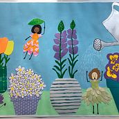 My project in Children's Narrative Illustration with Mixed Techniques course. Traditional illustration, Collage, Pencil Drawing, Children's Illustration, Narrative, and Gouache Painting project by Delonna Gibbs - 06.04.2021