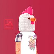 Meu projeto do curso: Design de personagens no Cinema 4D: do esboço à impressão 3D. Traditional illustration, 3D, 3D Animation, and 3D Character Design project by Jasminne Amaral - 06.17.2021