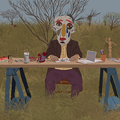 VOANTE - UMA RASTRO POÉTICO OU UMA ODE À IMAGINAÇÃO. Un proyecto de Ilustración tradicional de Raique de Moura Dias - 18.06.2021