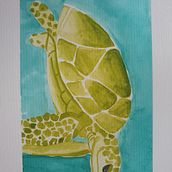 In the sea. Ilustração tradicional, e Pintura em aquarela projeto de Paola Zamora - 18.06.2021