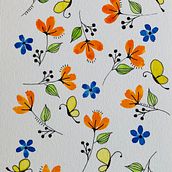 My project in Vibrant Floral Patterns with Watercolors course. Traditional illustration, Pattern Design, Watercolor Painting, Botanical Illustration, and Advertising project by robbib - 06.13.2021