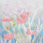 Amapolas en negativo . Traditional illustration project by Fernanda García Alba - 06.18.2021